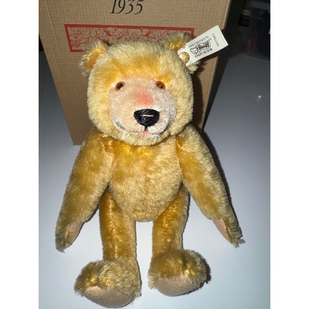 Steiff Teddybear Dicky 1935 Blond Limited Edition Mohair Bear collectible